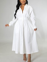 Casual Solid Split Joint Shirt Dresses
